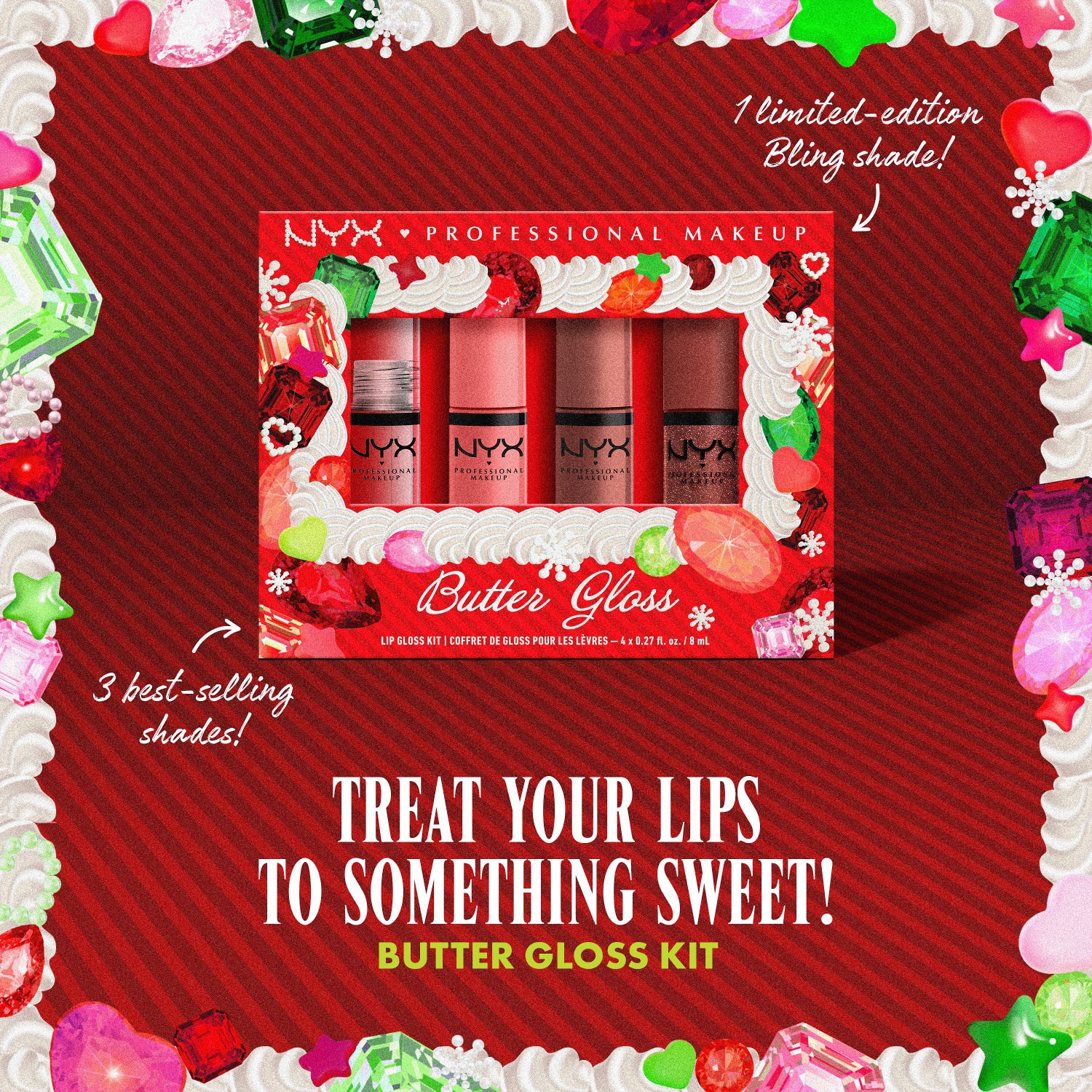 NYX Professional Makeup Butter Gloss Lip Gloss Kit (value $24)