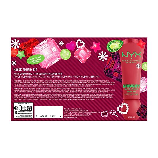 NYX Professional Makeup Smush Matte Lip Balm Trio (value $27)