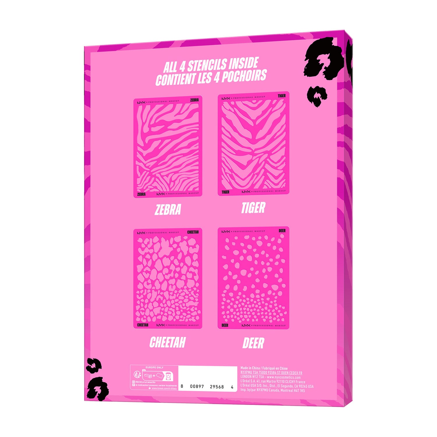 NYX Professional Makeup Party Animals Stencils Kit (Limited Edition)
