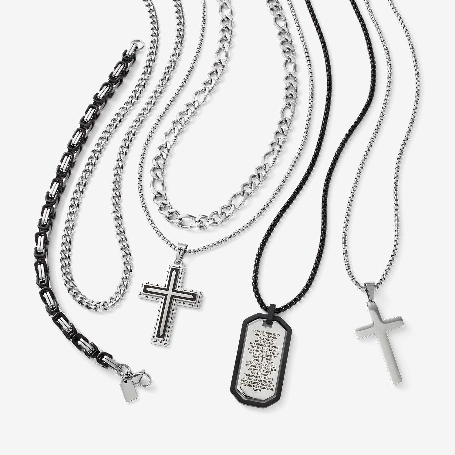  J.P. Army Men's Jewelry Stainless Steel 22 Inch Link Chain Necklace