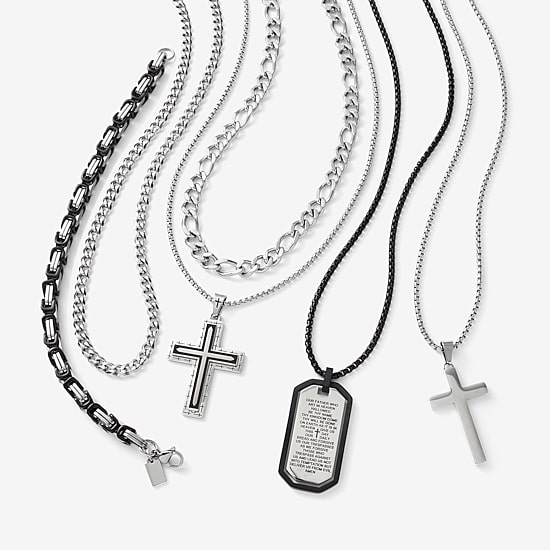  J.P. Army Men's Jewelry Stainless Steel 22 Inch Link Chain Necklace