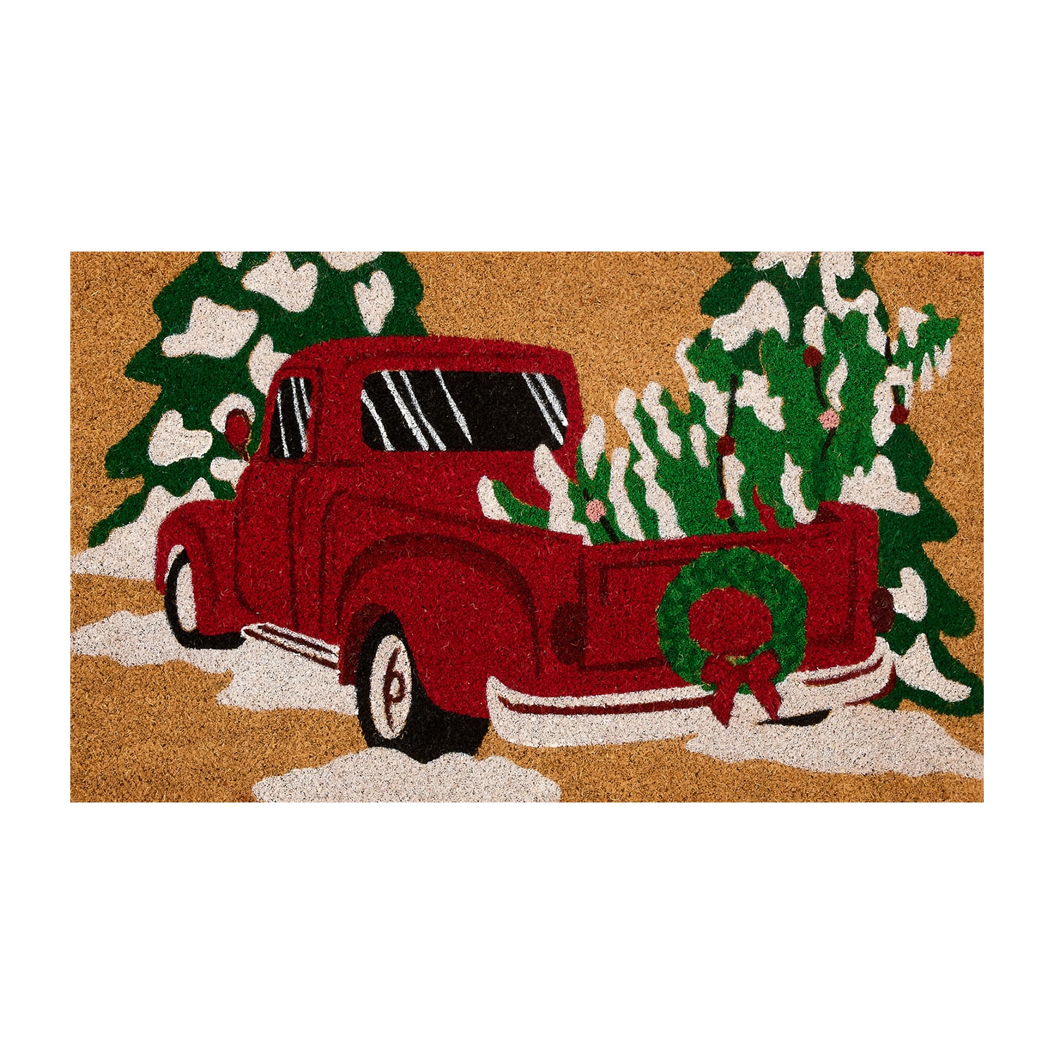 North Pole Trading Co. Truck 2pc Set 24"X36" Indoor Outdoor Rectangular Doormat