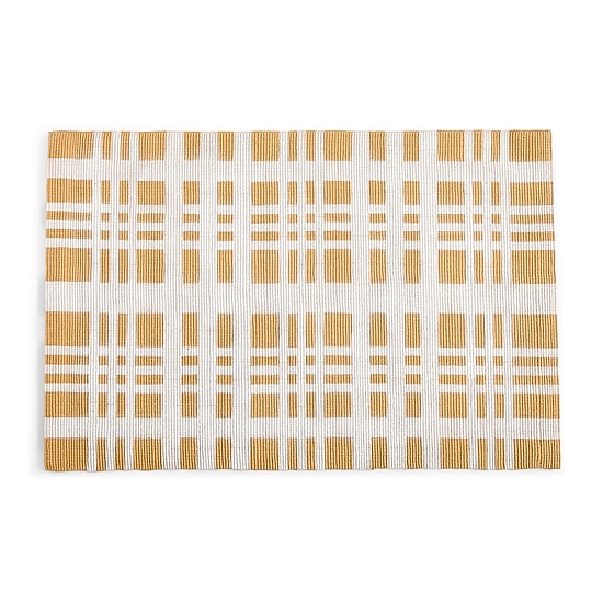 Layerings Neutral Pumpkin Layered 2pc Set 24"X36" Indoor Outdoor Rectangular Doormat