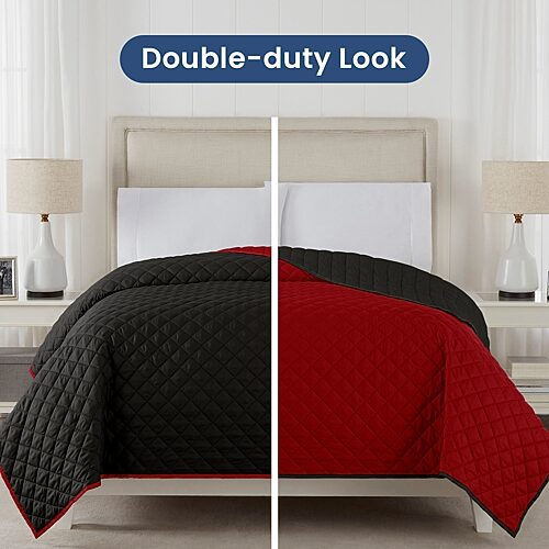 Martex Solid Reversible Coverlet, One Size, Multiple Colors