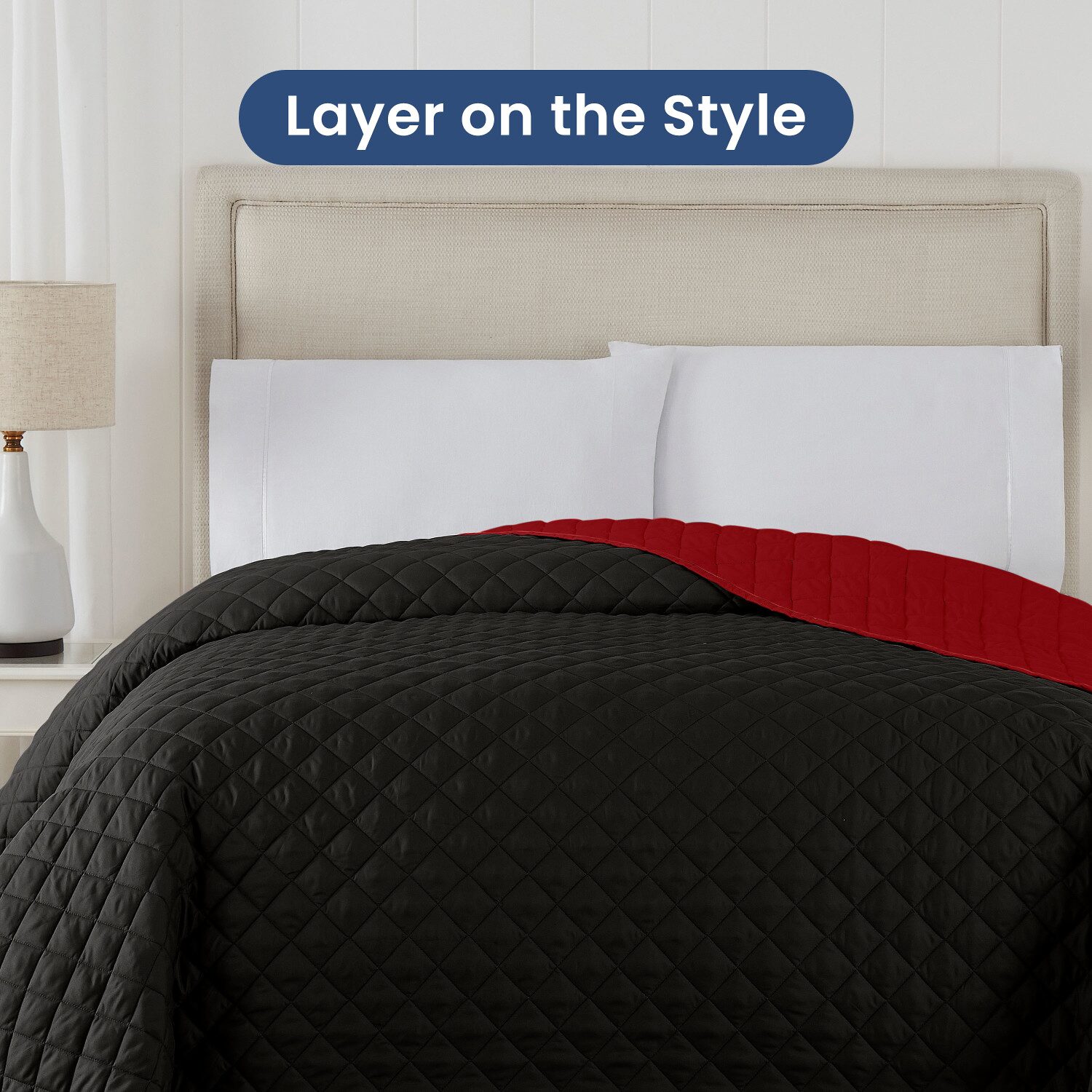 Martex Solid Reversible Coverlet