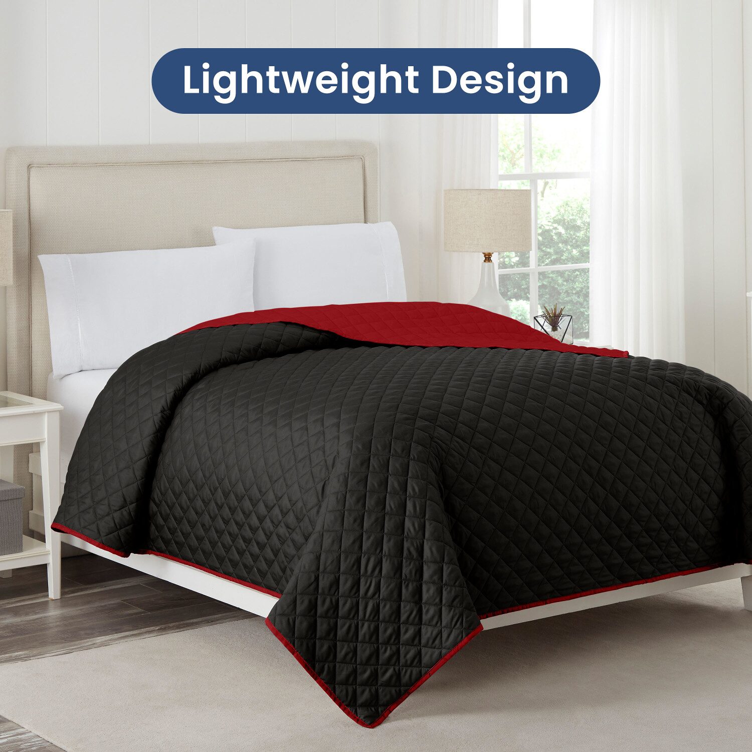 Martex Solid Reversible Coverlet
