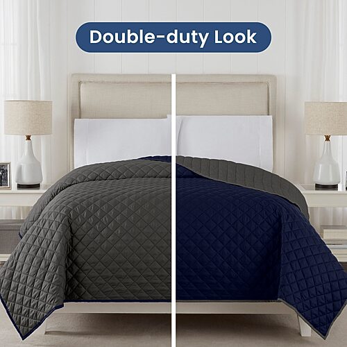 WestPoint Home Reversible Coverlet, King - Graphite