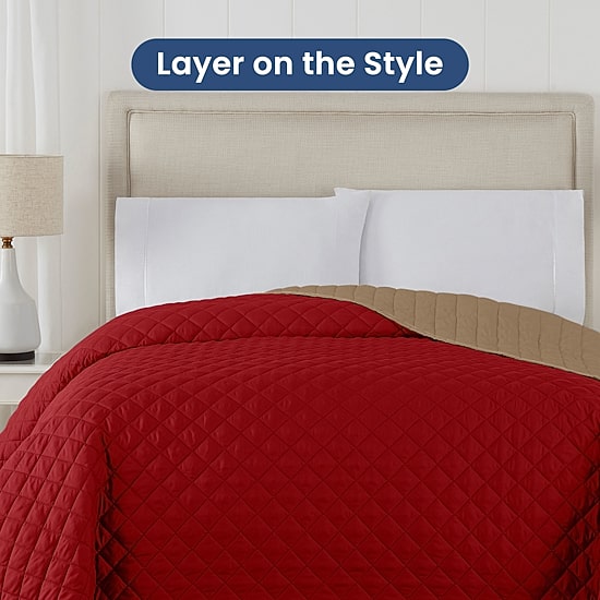 Martex Solid Reversible Coverlet