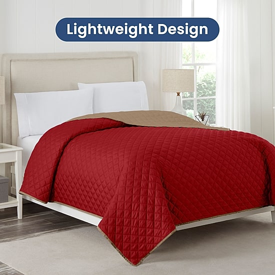 Martex Solid Reversible Coverlet