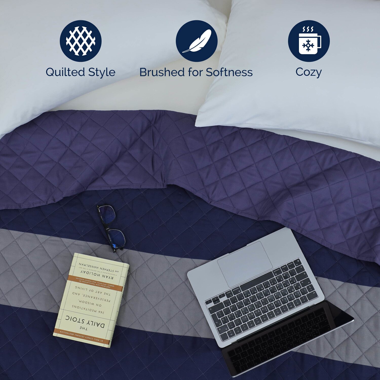 Martex Rugby Stripe Coverlet