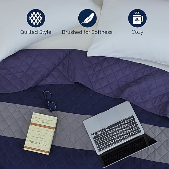 Martex Rugby Stripe Coverlet