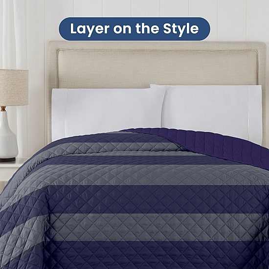 Martex Rugby Stripe Coverlet
