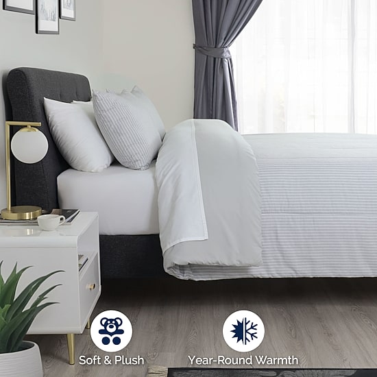 Martex Pinstripe Midweight Comforter Set
