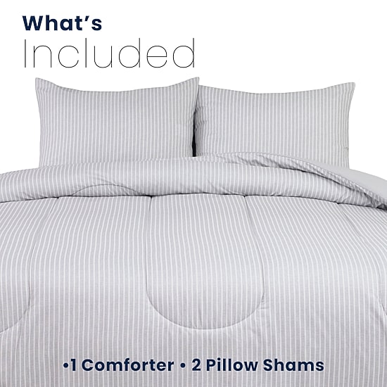 Martex Pinstripe Midweight Comforter Set