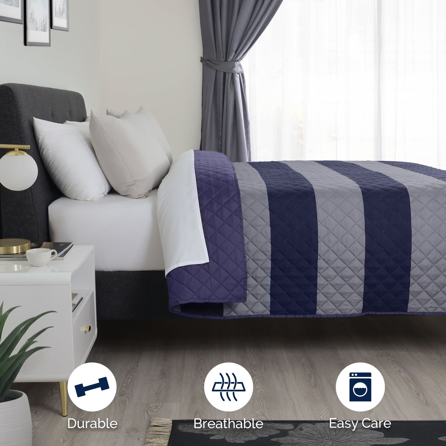 Martex Rugby Stripe Coverlet