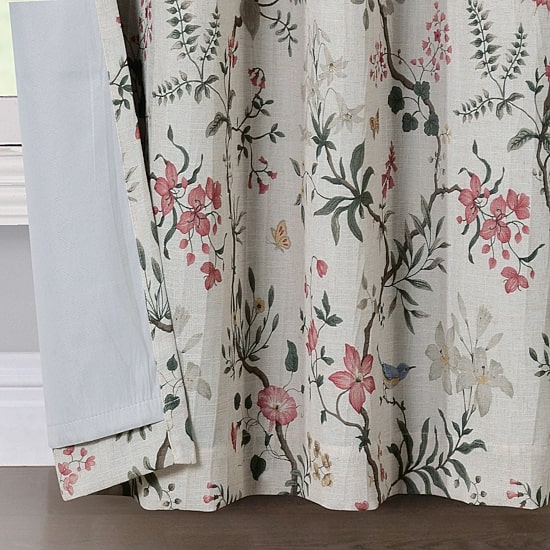 Max Blackout Crestview Crushed Print Grommet Top 100% Blackout Single Curtain Panel