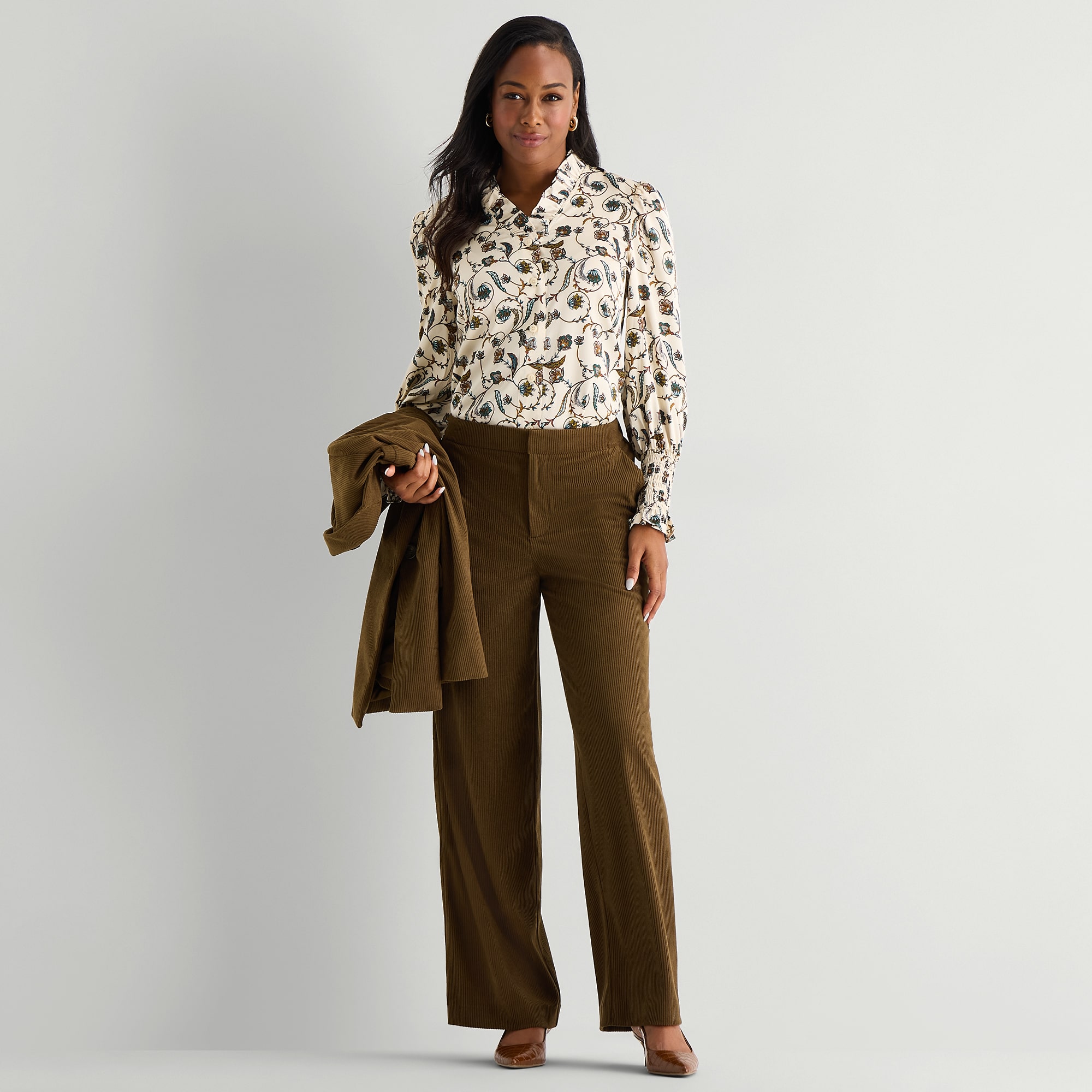 Liz Claiborne Womens Straight Mid Rise Trouser