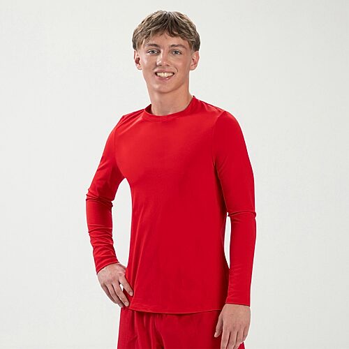 Dolfin Mens Quick Dry Rash Guard Swimsuit Top In Red