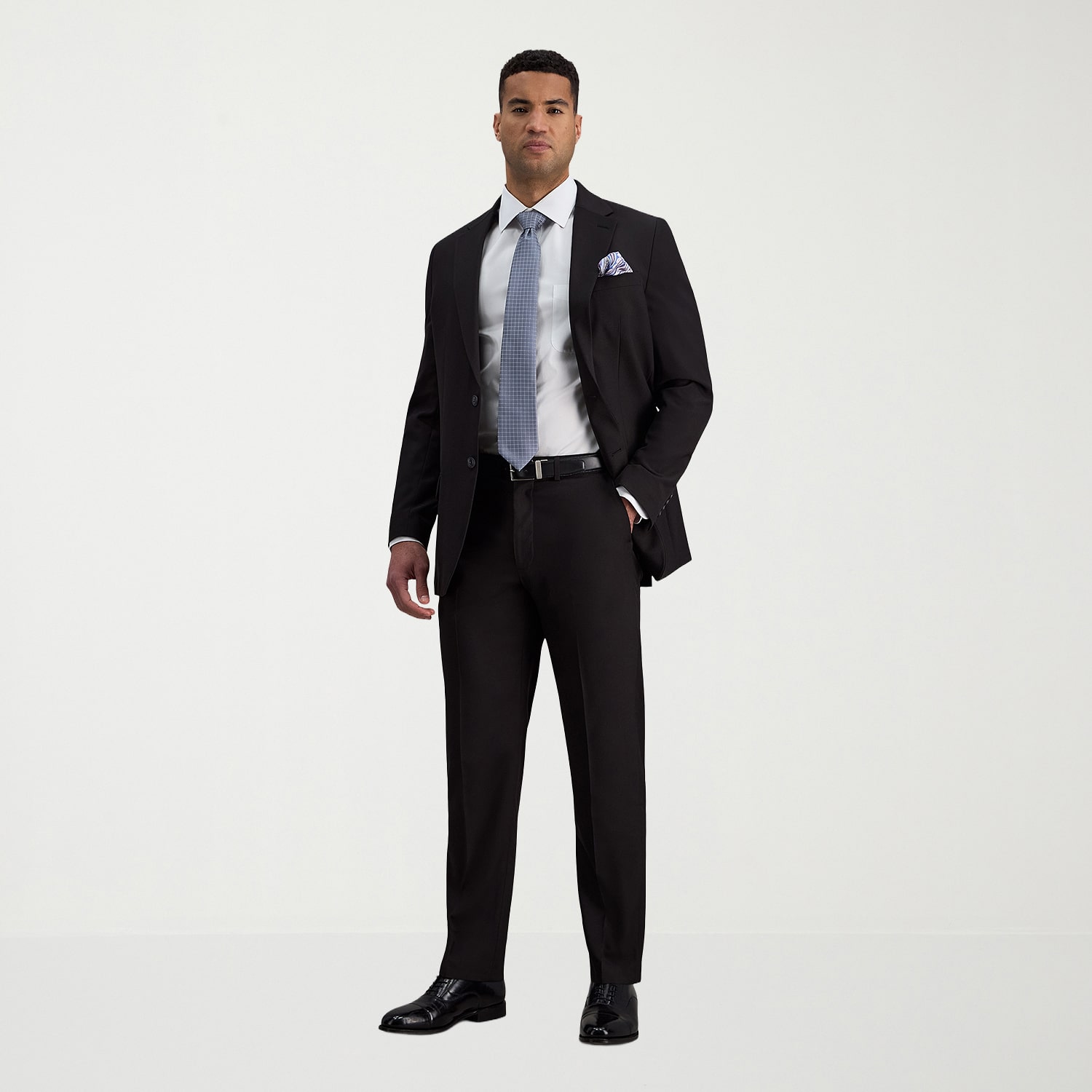 Haggar Smart Wash With Repreve Mens Stretch Fabric Classic Fit Flat Front Suit Pant