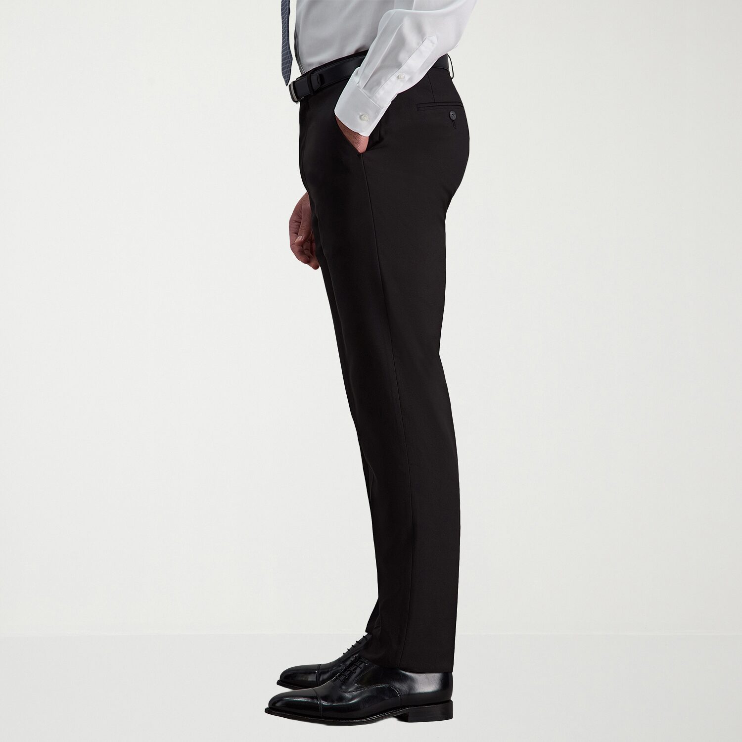 Haggar Smart Wash With Repreve Mens Stretch Fabric Classic Fit Flat Front Suit Pant
