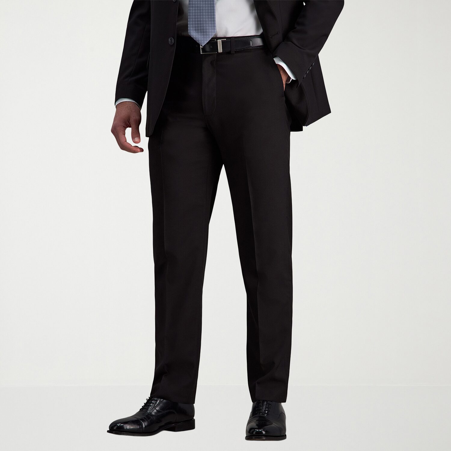 Haggar Smart Wash With Repreve Mens Stretch Fabric Classic Fit Flat Front Suit Pant