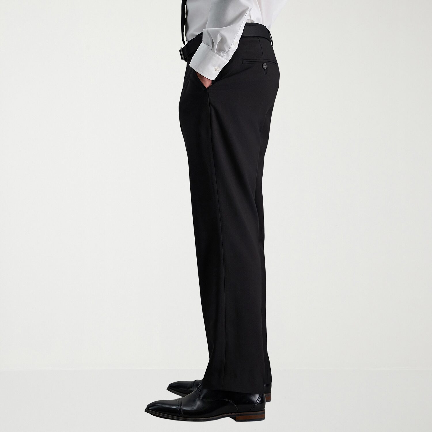 Haggar Premium Comfort Mens Straight Fit Dress Flat Front Pant