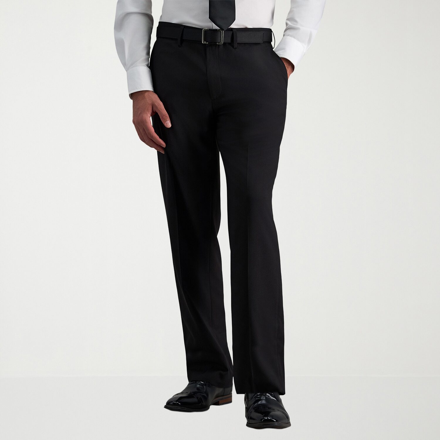 Haggar Premium Comfort Mens Straight Fit Dress Flat Front Pant
