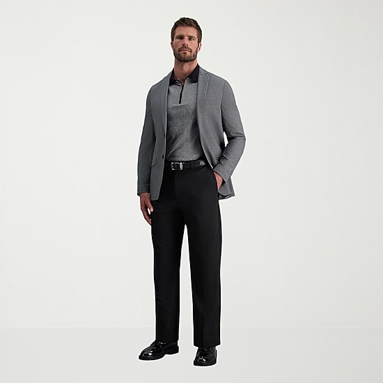Haggar Cool Right Performance Flex Mens Classic Fit Flat Front Pant
