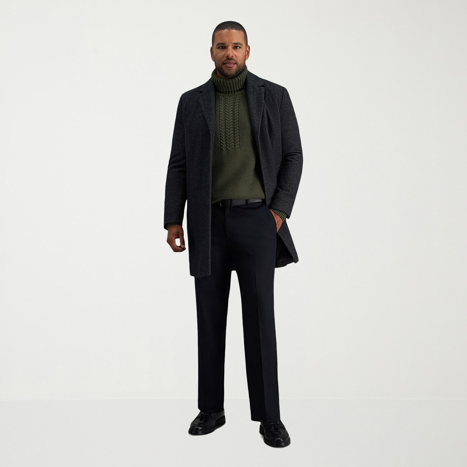 Haggar Wrinkle Free Performance Khaki Mens Classic Fit Flat Front Pant
