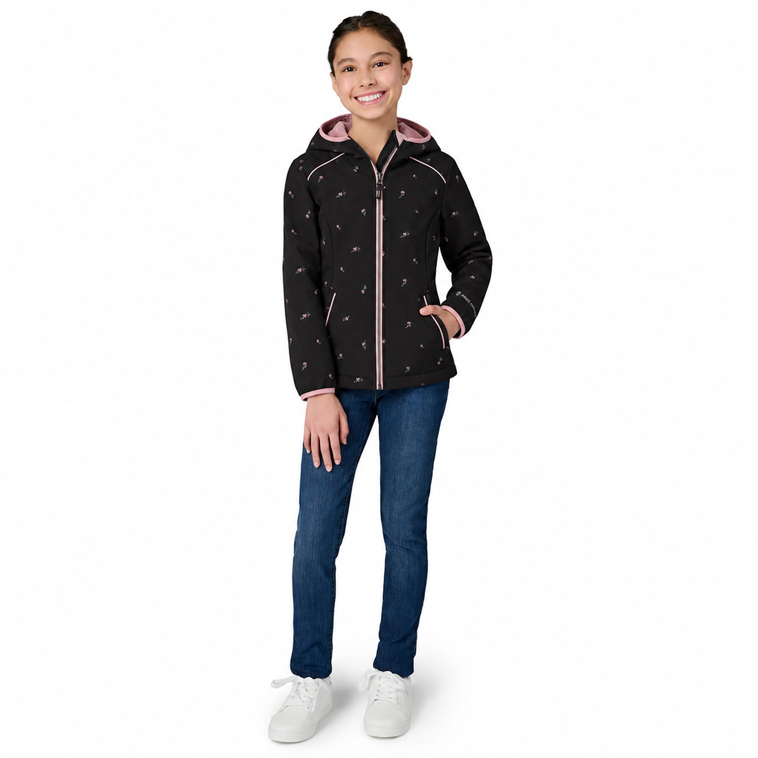 Free Country Big Kid Girls Water Resistant Midweight Softshell Jacket