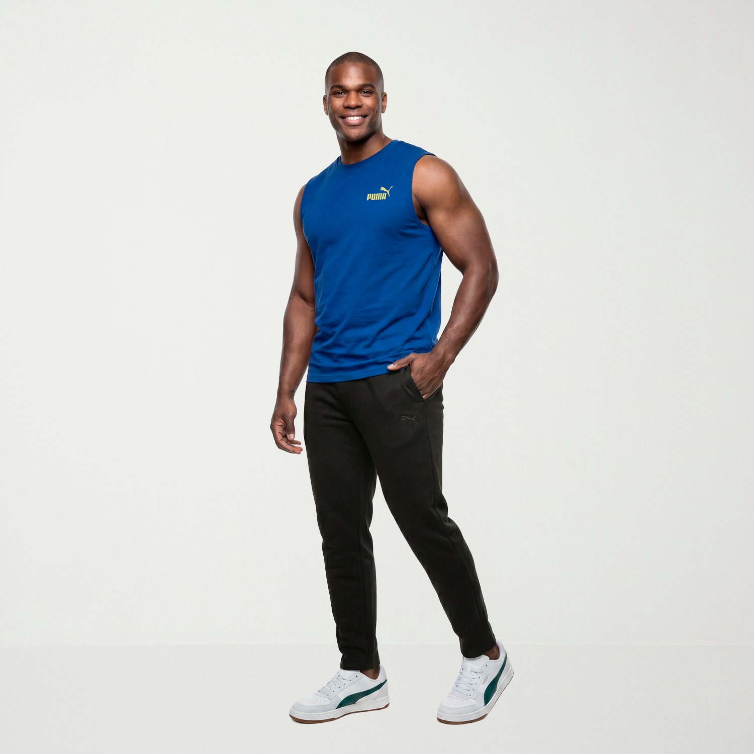PUMA Mens Crew Neck Sleeveless Big and Tall Muscle T-Shirt