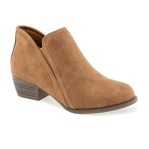 Unionbay Womens Harper Stacked Heel Booties In Brown