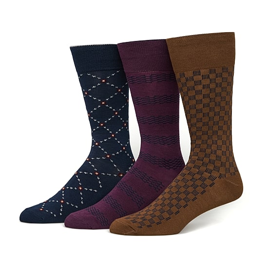 Stafford Mens 3-pc. Crew Socks