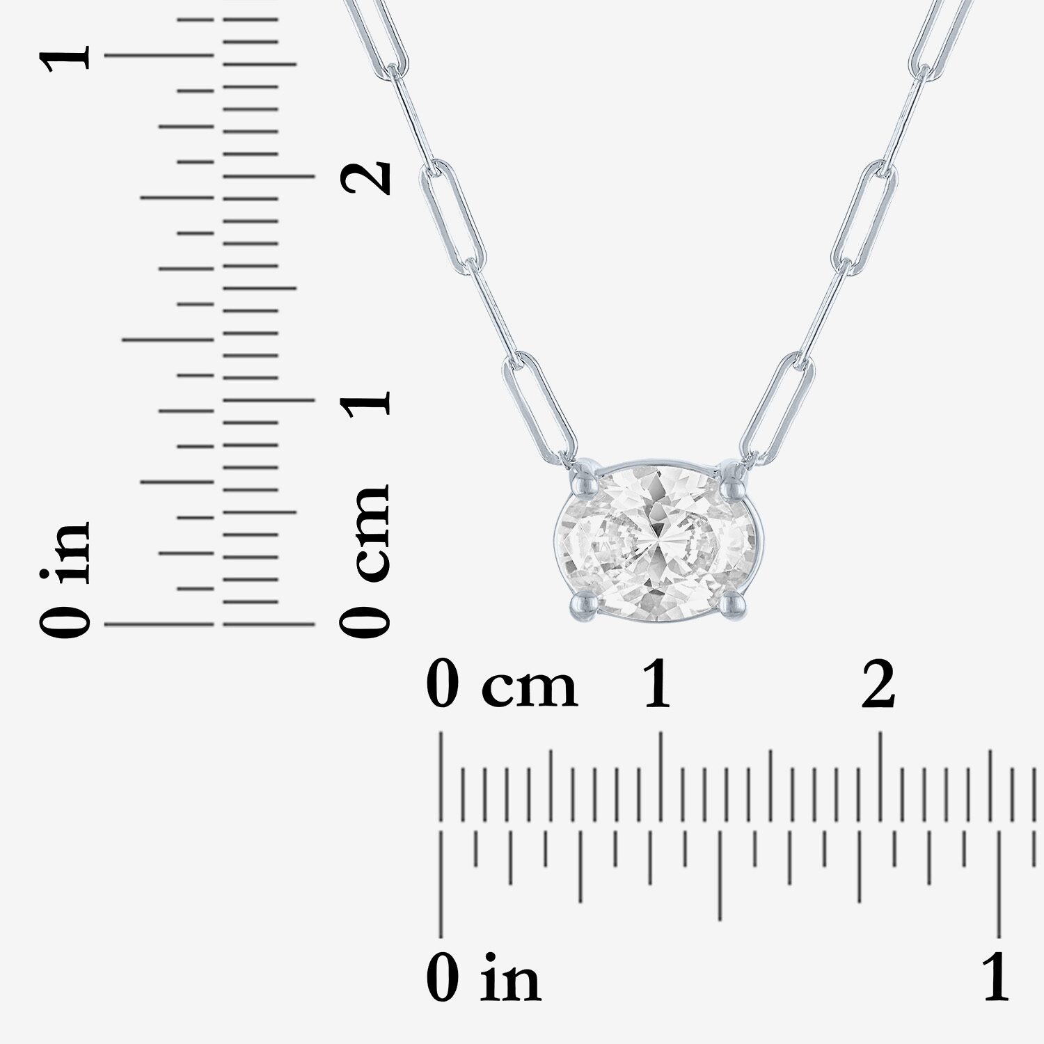 Diamond Addiction (G-H / Si2-I1) Womens CT. T.W. Lab Grown White 10K Gold Oval Inch Pendant Necklace