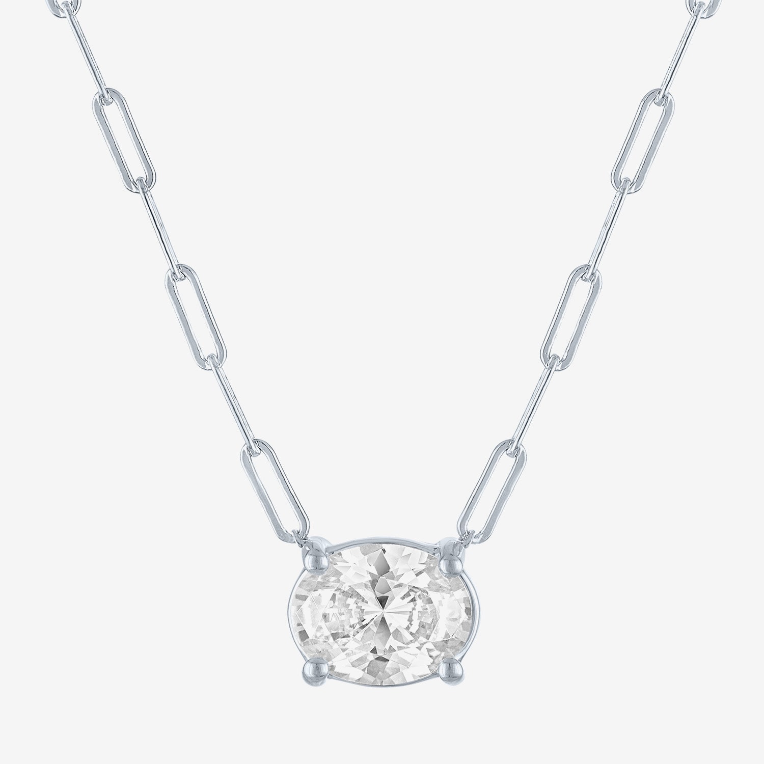 Diamond Addiction (G-H / Si2-I1) Womens CT. T.W. Lab Grown White 10K Gold Oval Inch Pendant Necklace