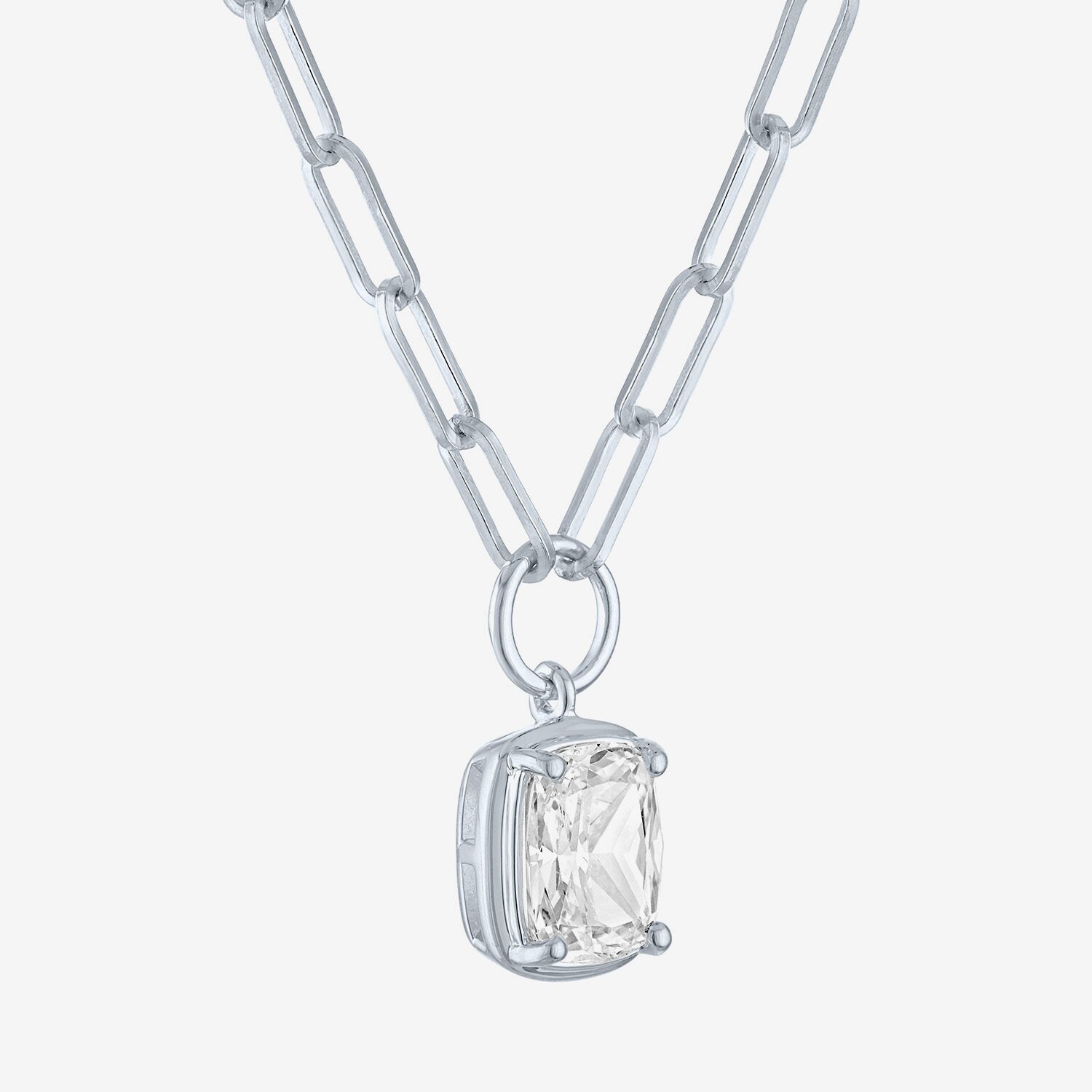 Diamond Addiction (G-H / Si2-I1) Womens 2 CT. T.W. Lab Grown White 10K Gold Rectangular 18 Inch Pendant Necklace