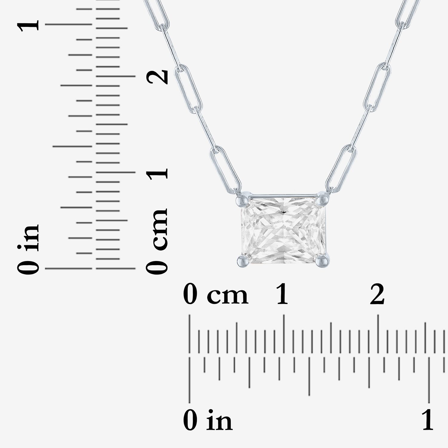 Diamond Addiction (G-H / Si2-I1) Womens CT. T.W. Lab Grown White 10K Gold Rectangular 18 Inch Pendant Necklace