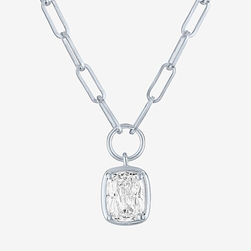 Diamond Addiction (G-H / Si2-I1) Womens 2 CT. T.W. Lab Grown White Diamond 10K Gold Rectangular 18 Inch Pendant Necklace, One Size, White
