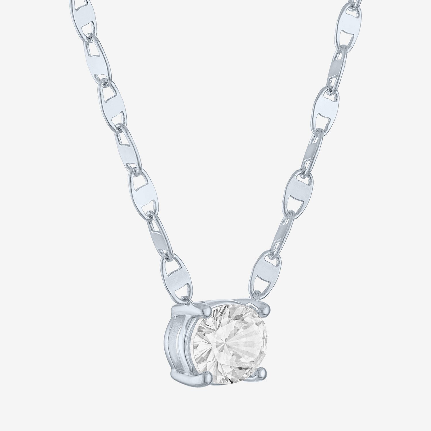 Diamond Addiction (G-H / Si2-I1) Womens 2 CT. T.W. Lab Grown White 10K Gold Oval 18 Inch Pendant Necklace