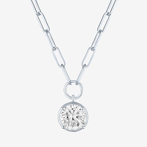 Diamond Addiction (G-H / Si2-I1) Womens 2 CT. T.W. Lab Grown White Diamond 10K Gold Round 18 Inch Pendant Necklace, One Size, White
