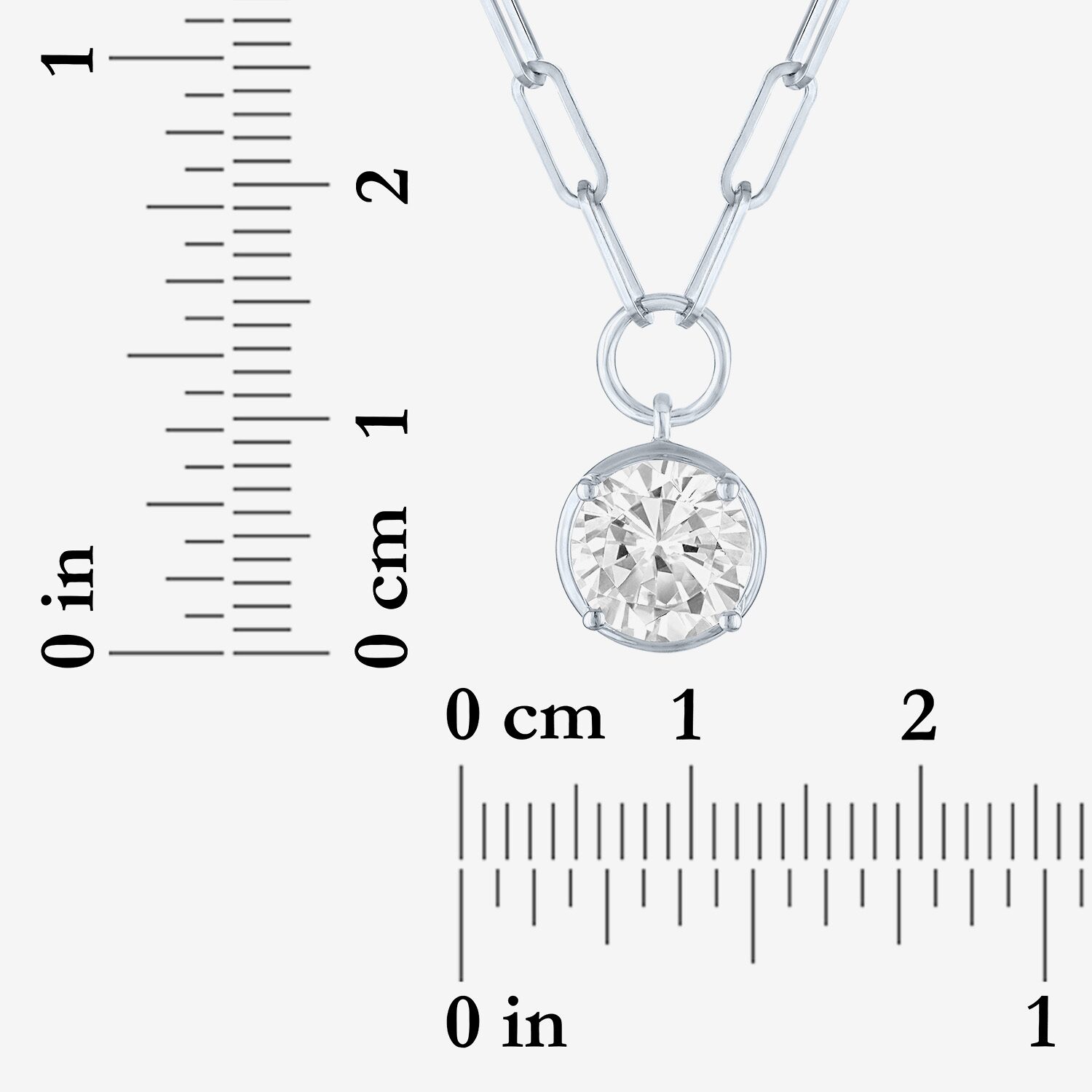 Diamond Addiction (G-H / Si2-I1) Womens 2 CT. T.W. Lab Grown White 10K Gold Round 18 Inch Pendant Necklace