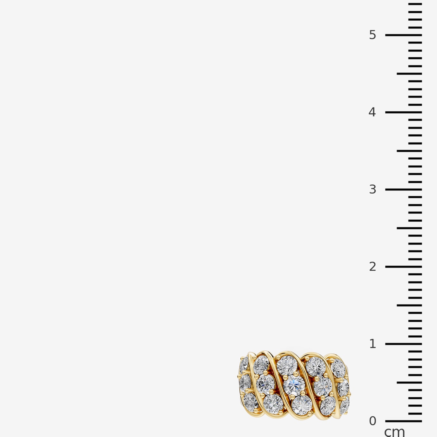 (F / Si2) Womens 2 1/2 CT. T.W. Lab Grown White Diamond 14K Gold Over Silver Round Cocktail Ring
