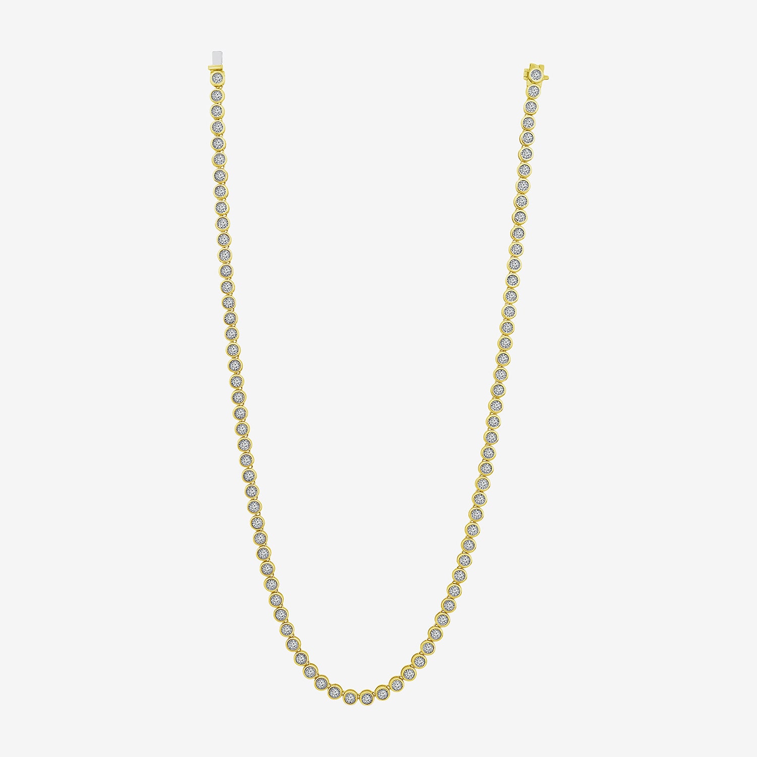 (F / Si2) Womens 5 CT. T.W. Lab Grown White Diamond Sterling Silver 16 Inch Tennis Necklace
