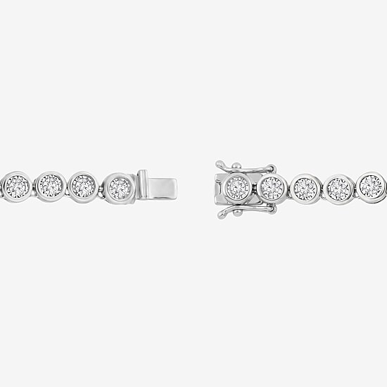 (F / Si2) Womens 5 CT. T.W. Lab Grown White Diamond Sterling Silver 16 Inch Tennis Necklace