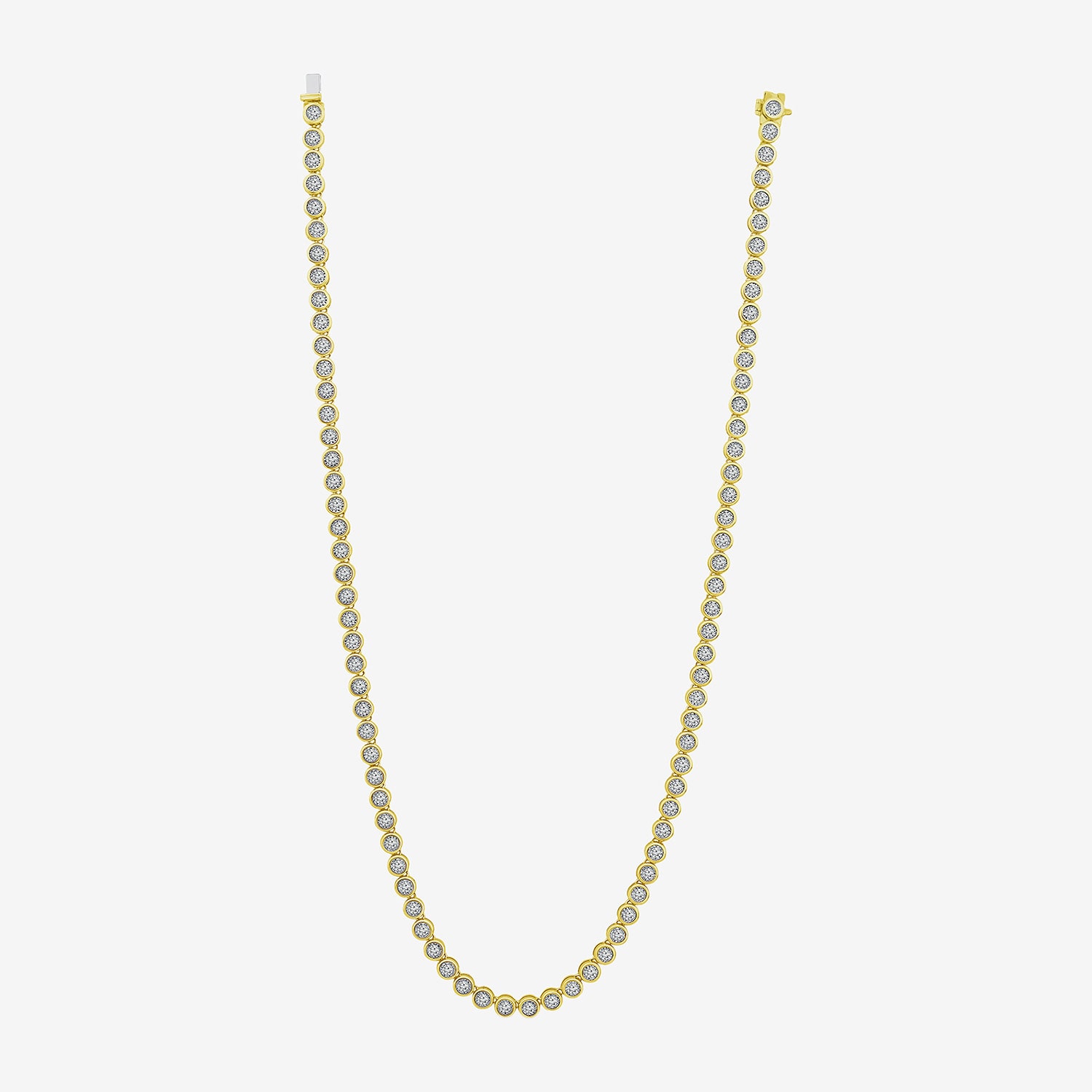 (F / Si2) Womens 5 CT. T.W. Lab Grown White Diamond Sterling Silver 20 Inch Tennis Necklace