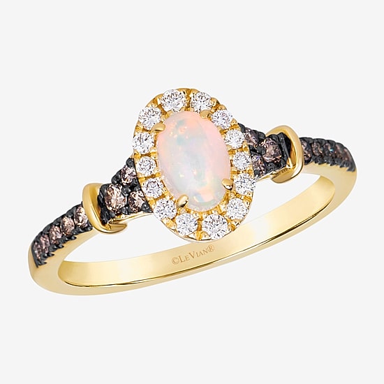 Le Vian Grand Sample Sale Le Vian Grand Sample Sale Limited Quantities! Womens 1/3 CT. T.W. Genuine White Opal 14K Gold Oval Cocktail Ring