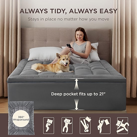 Bedsure® Overfilled Deep Pocket Mattress Pad