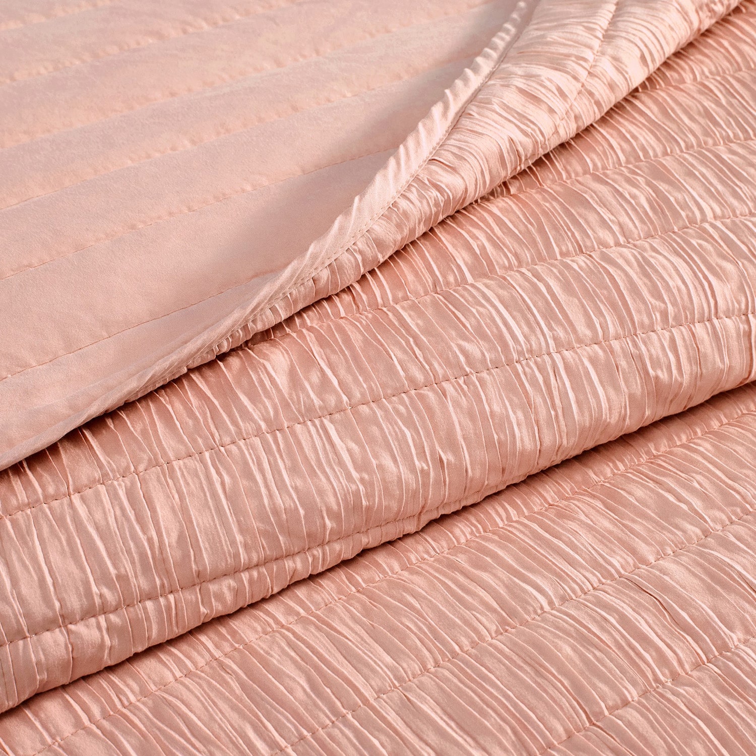Swift Home Lightweight Oversized Enzyme Washed Crinkle Quilt Coverlet Bedspread Set