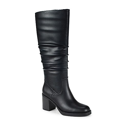 Baretraps Womens Bt Gingee Chunky Heel Riding Boots In Black