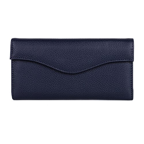 Dopp Large Flap Womens Wallet In Blue